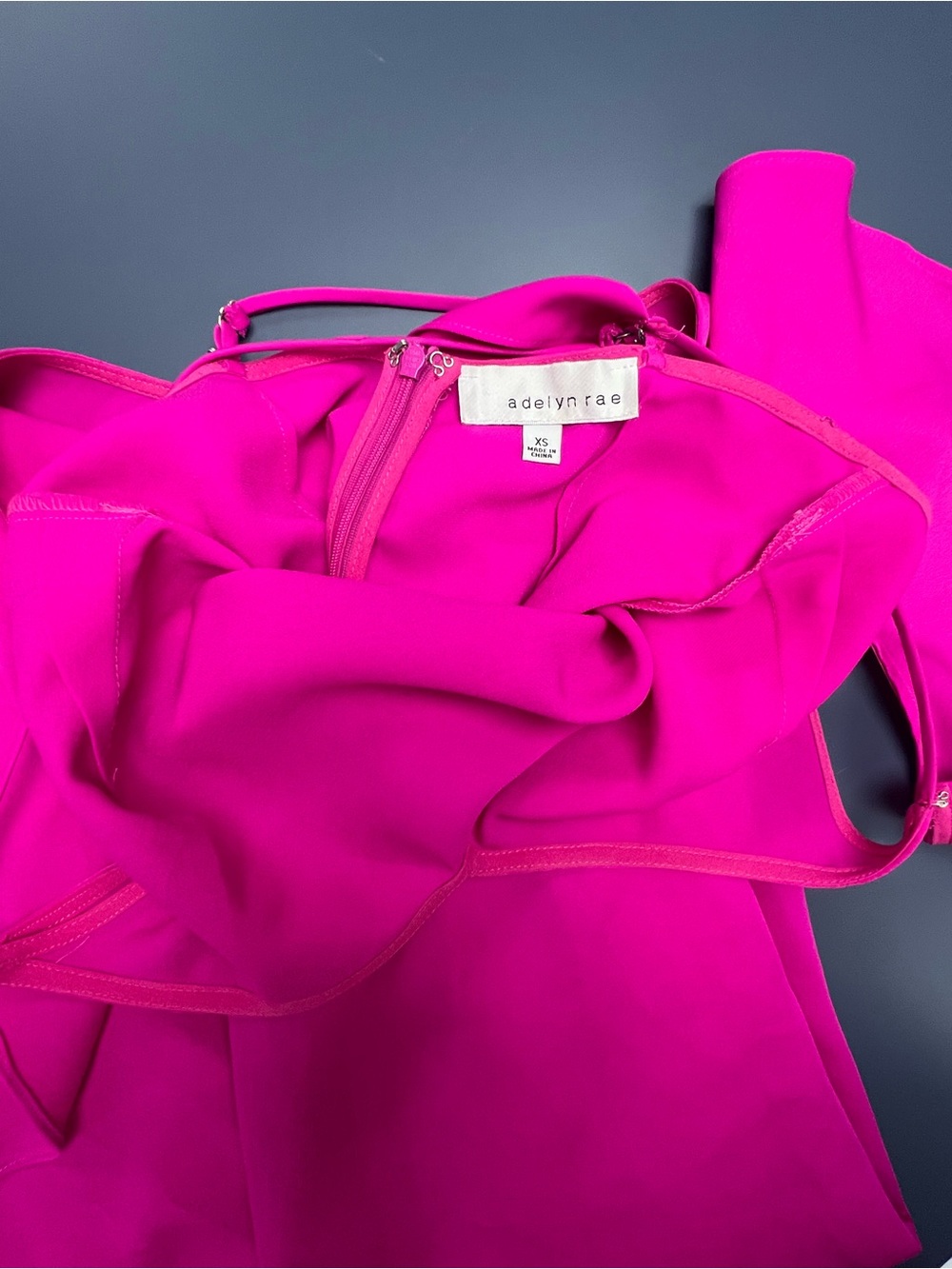 Adelyn Rae Fuchsia Ruffle Slip Dress - Picture 6 of 6